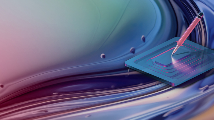 Mão robótica desenhando em um papel